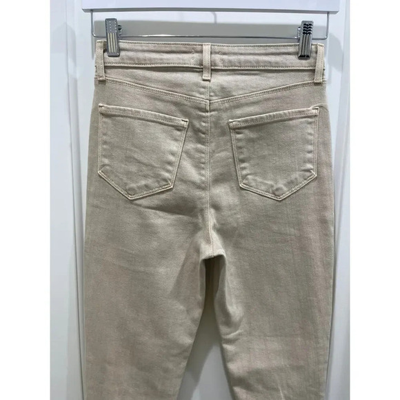 L'Agence High Line High Rise Women's Cropped Skinny Jeans Biscuit Destructed 24 - Picture 5 of 6